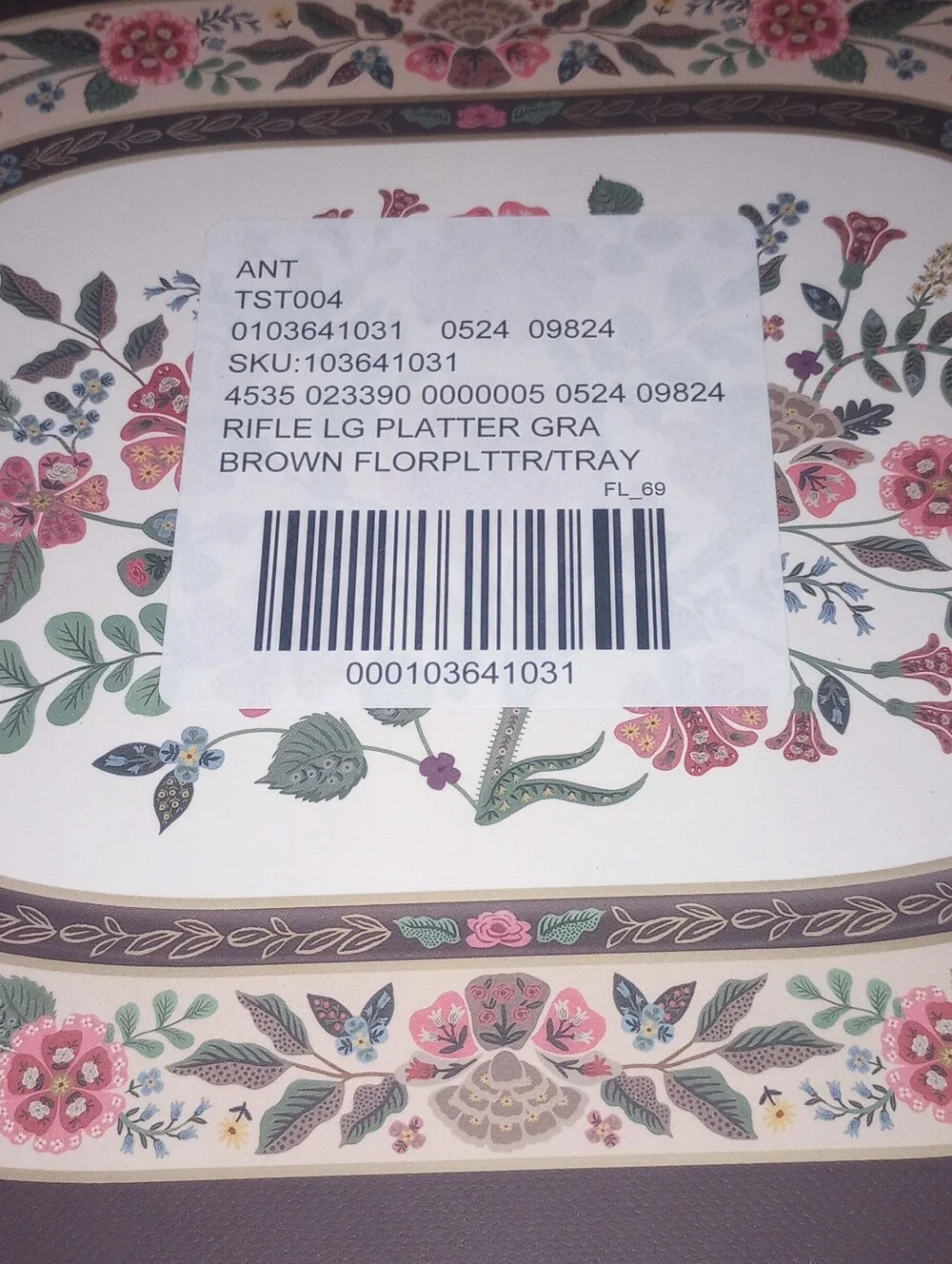 NWT Rifle Paper Co. Gracie Porcelain Large Platter